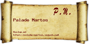 Palade Martos névjegykártya